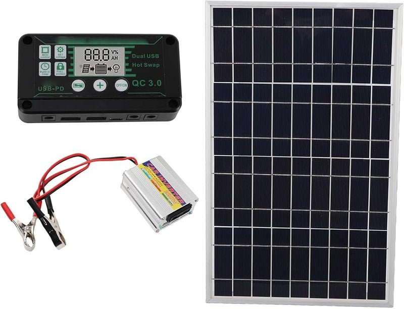 30W 220W مجموعة لوحة شمسية عاكس تحكم MPPT مادة الألومنيوم ABS للاستخدام في الهواء الطلق - Image 5