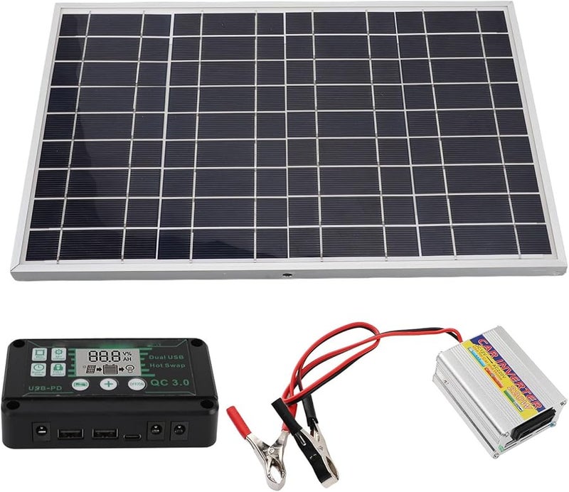 30W 220W مجموعة لوحة شمسية عاكس تحكم MPPT مادة الألومنيوم ABS للاستخدام في الهواء الطلق - Image 4