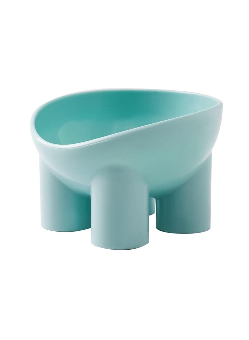 Elevated Cat Bowl with Stand - Neck-Friendly, Anti-Tip Plastic Feeding Dish for Cats, Elephant Leg, Slanted Mouth, Water Feeding - Image 1