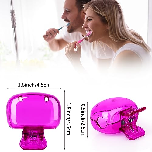 Hxezoc 4 Pack Travel Toothbrush Head Covers Toothbrush Protector Cap Brush Pod Case Protective Portable Plastic Clip for Household Travel Business School Bathroom Camping - Image 5