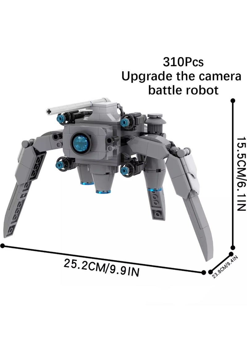 Creative Film, Television, Game And Animation Series Small Particle Assembly Building Blocks Assembly Model Ornaments (Camera Combat Robot 310Pcs)  - Image 2
