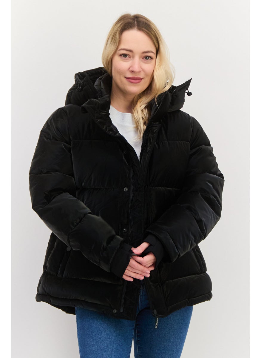 Women Quilted Hooded Puffer Jacket, Black - pzsku/Z8F8505875875B1F7ED02Z/45/_/1738678745/d4e07f37-610c-4d2a-a881-01259cf40162