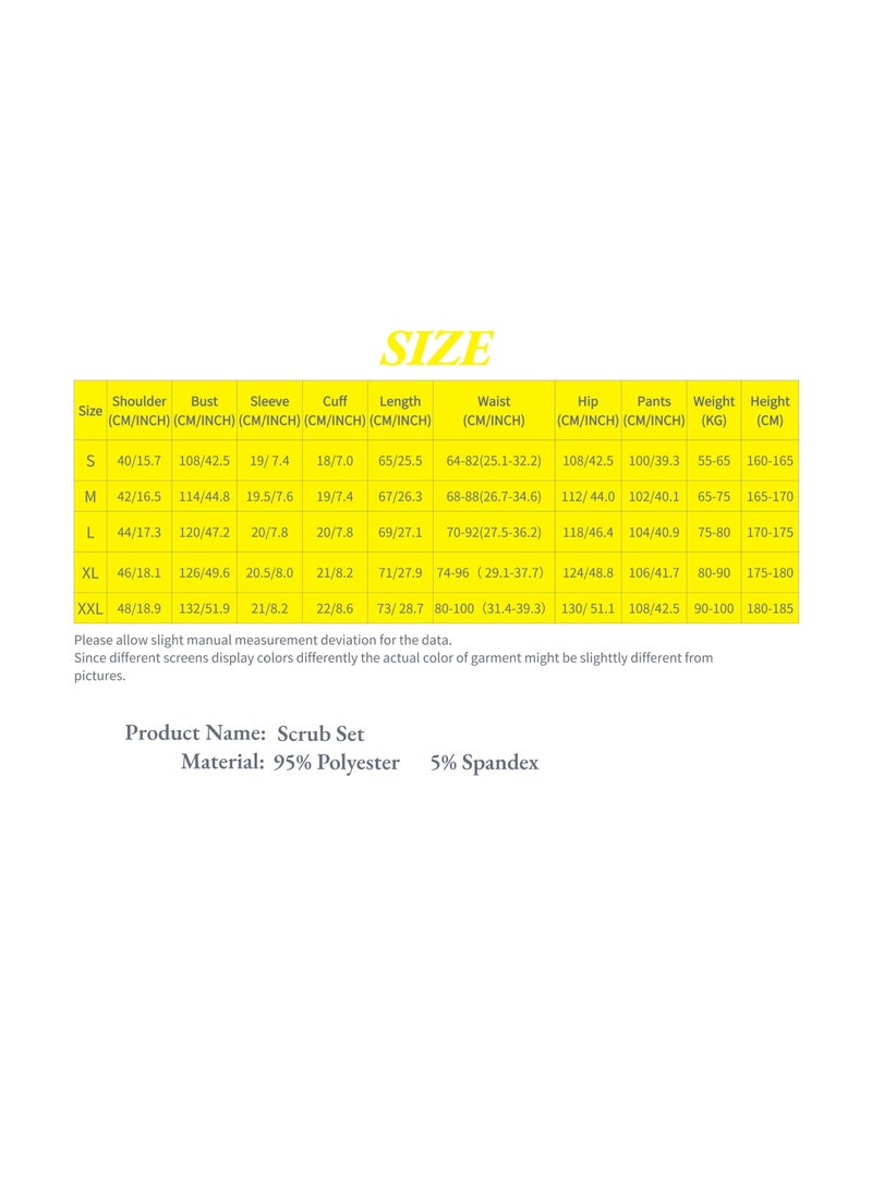 Loquat Womens Medical Scrubs Set Medical Uniform Set Wine Red - Image 2