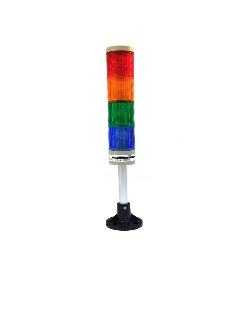 Signal Tower Light 50mm Red-Yellow-Green-Blue Standard Type w/o Buzzer - ARPS5RYGBL Auspicious Taiwan 24V  - Image 2