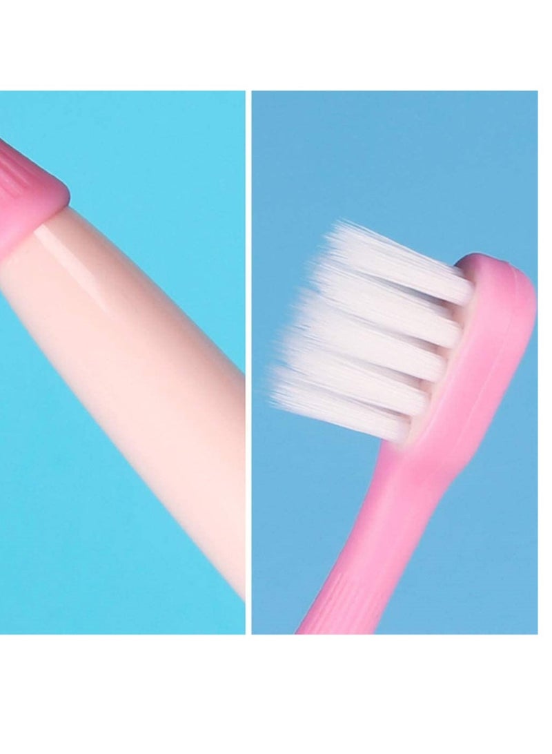 KASTWAVE 6 Packs Kids Soft Toothbrush Silicone Head Mushroom Oral Care Brush Teeth Cleaning Tool Training Brush Extra Soft Bristles Toddler Toothbrush for 1 - 3 Years Old Random Color - Image 5