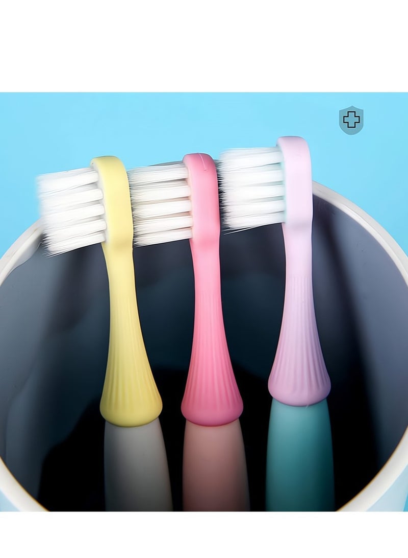 KASTWAVE 6 Packs Kids Soft Toothbrush Silicone Head Mushroom Oral Care Brush Teeth Cleaning Tool Training Brush Extra Soft Bristles Toddler Toothbrush for 1 - 3 Years Old Random Color - Image 4