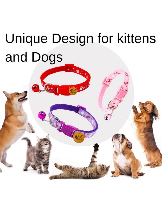 سايج سكوير طوق جرس مطبوع عليه عظمة قطة، إكسسوار أنيق وآمن لصديقك الفروي، مقاس مريح قابل للتعديل، معدات حيوانات أليفة عصرية، ضمان أداء موثوق، بيان أزياء الحيوانات الأليفة - Image 5