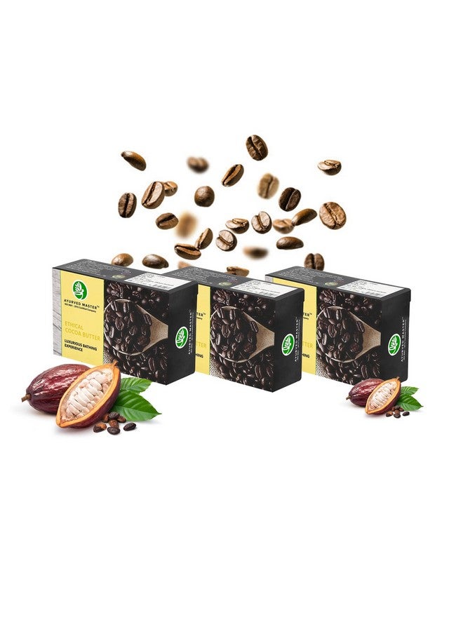 Ayurved Master Luxurious Cocoa Butter Handmade Soap with Olive and Almond Oil, for Tan Removal, UV Protection and Moisturizing Skin | 125GM (PACK-3) - Image 1