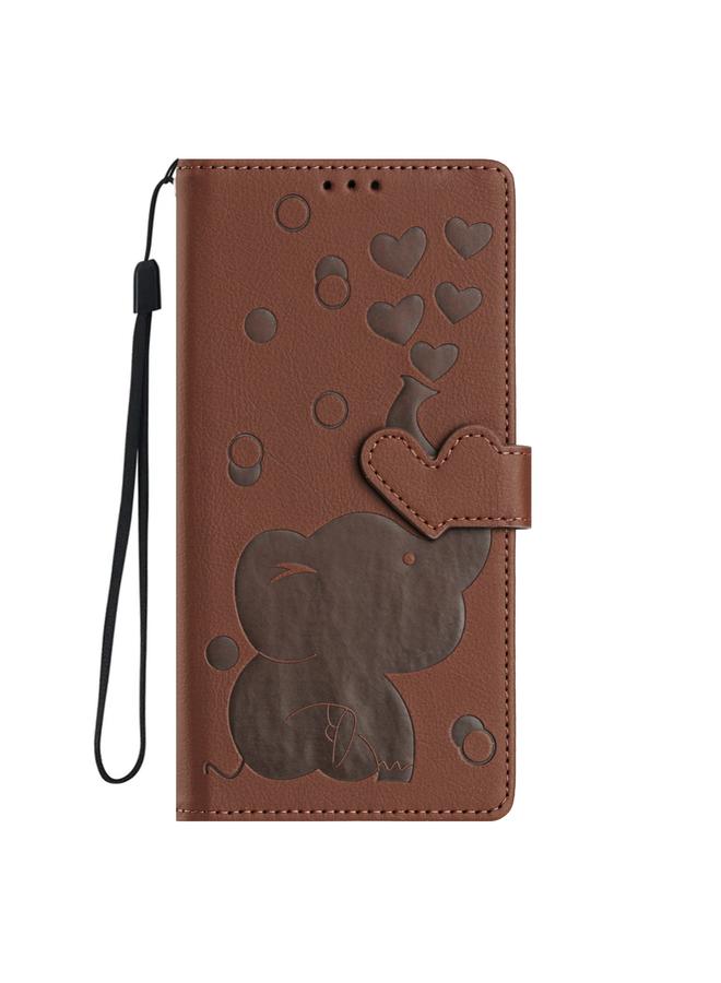 S-TOP Case For iPhone 11 Pro Max Cartoon Elephant Embossed Leather Phone Case - Image 3