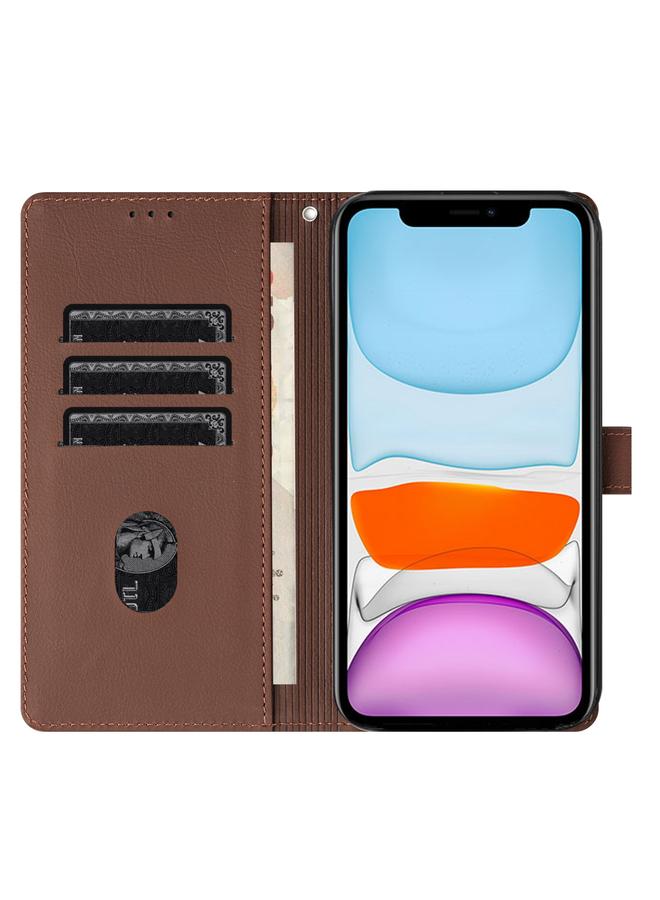 S-TOP Case For iPhone 11 Pro Max Cartoon Elephant Embossed Leather Phone Case - Image 5