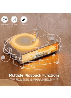 General Retro Bluetooth Speaker Vintage Vinyl Record Player Style Portable Wireless Speaker with Aroma Diffuser Night Light Old Fashioned Classic Phonograph Style Speaker Support TF Card  - Image 4
