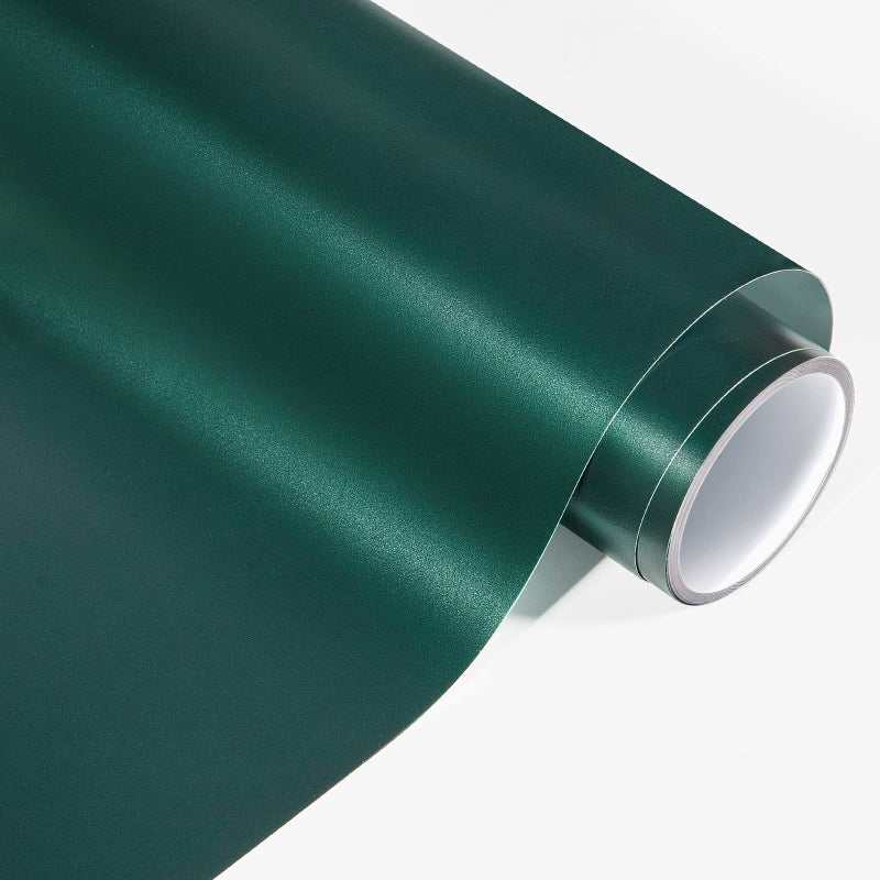 VINYL FROG Matte Metallic Dark Green Craft Vinyl Roll 12 x 6ft Modern Frog Theme Water Resistant Solid Color Single Use Indoor Vinyl Sticker