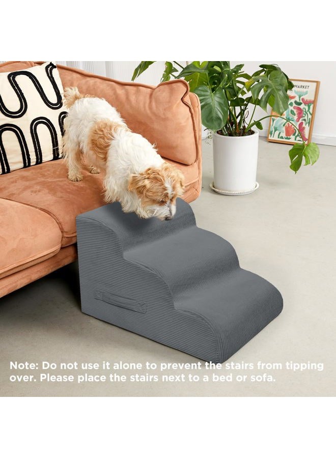 Mesa Lemon Dog Stairs & Steps for High Beds, 4 Steps High Density Foam Waterproof Dog Ramp for Small Dogs and Cats, Pet Stairs with Removable Washable Cover for Bed, Couch, Sofa and Car (H:20") - Image 3