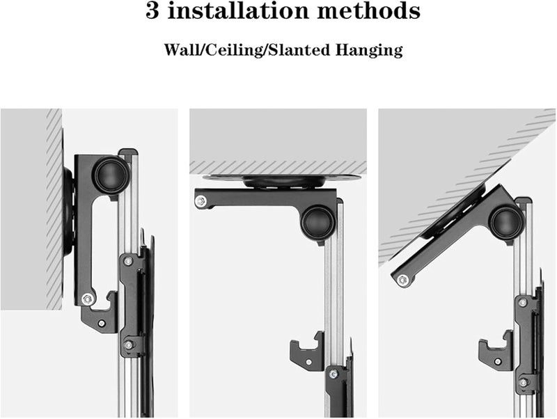 TV Mounts Universal TV Stand Foldable Ceiling TV Bracket 17"-37" Tilt Rotation TV Hanger Fixed Ceiling TV Mounting Base with Max VESA 200x200mm, Holds Up to 44 Lbs TV Stand TV Wall Mount - Image 5