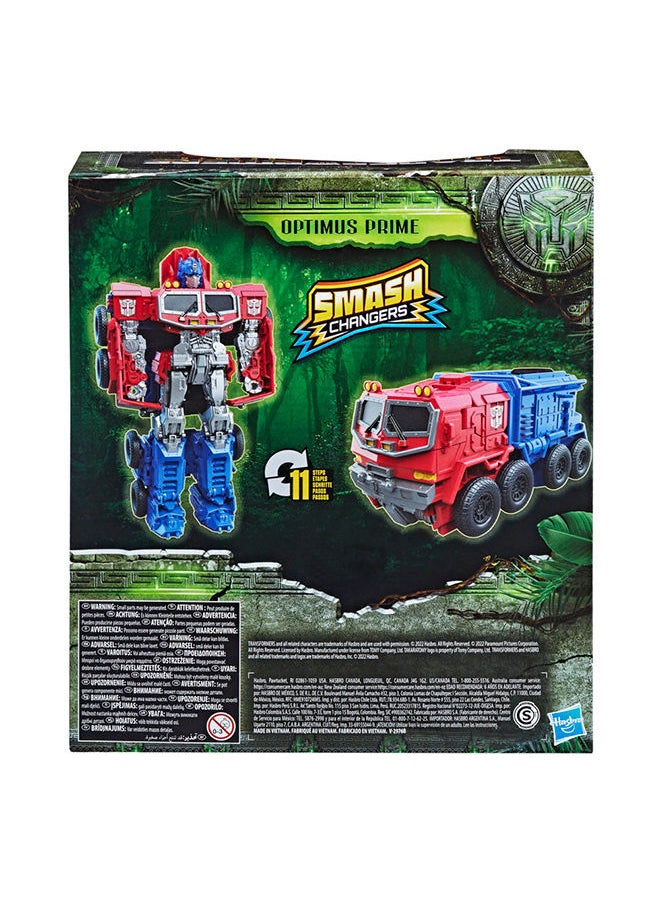 Rise Of The Beasts Movie, Smash Changer Optimus Prime Converting Action Figure For Ages 6 And Up - 9-inch
