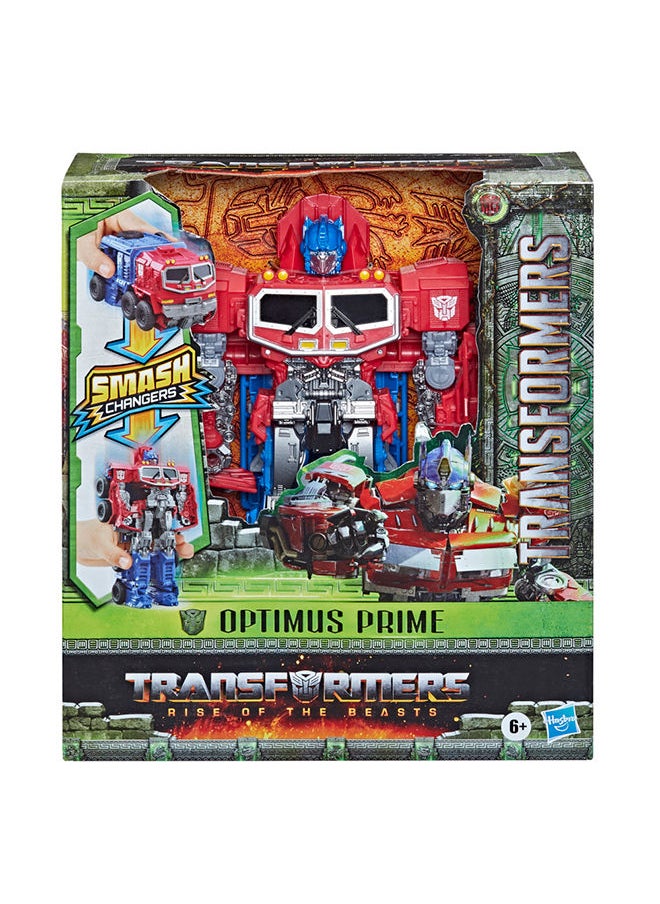 Rise Of The Beasts Movie, Smash Changer Optimus Prime Converting Action Figure For Ages 6 And Up - 9-inch