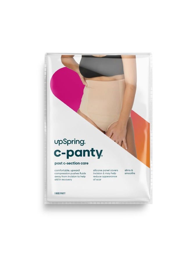 UpSpring Baby C-Panty C-Section Support, Recovery & Slimming High Waist Panty, Nude, 1X/2X - Image 2