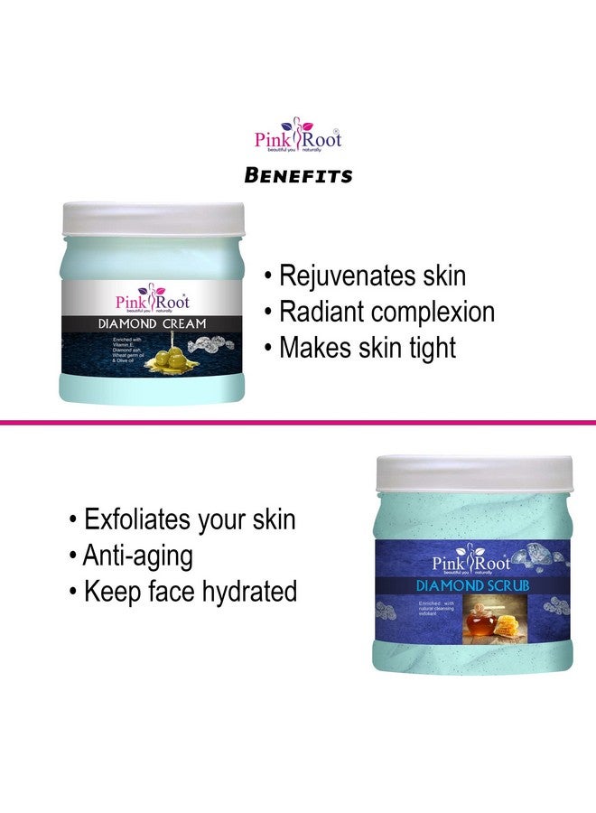 Pink Root Diamond Cream 500gm with Diamond Scrub 500gm - Image 5