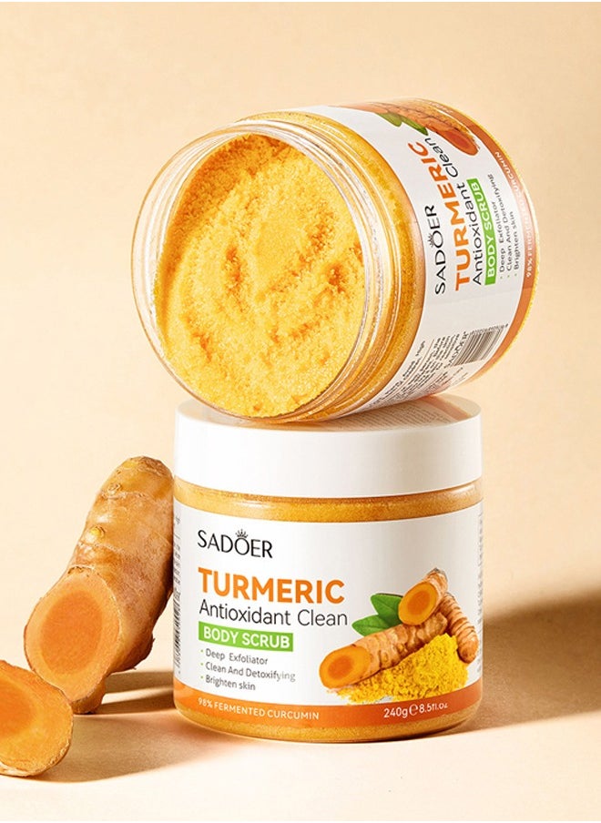 SADOER Turmeric Anti Oxygen Cleaning Matte for Cleaning the Body Beauty Exfoliating Body Scrub  - Image 1