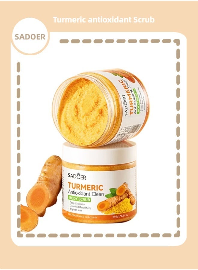 SADOER Turmeric Anti Oxygen Cleaning Matte for Cleaning the Body Beauty Exfoliating Body Scrub - Image 1