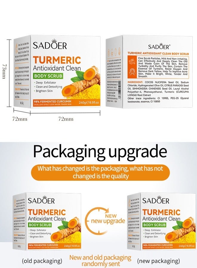 SADOER Turmeric Anti Oxygen Cleaning Matte for Cleaning the Body Beauty Exfoliating Body Scrub - Image 4