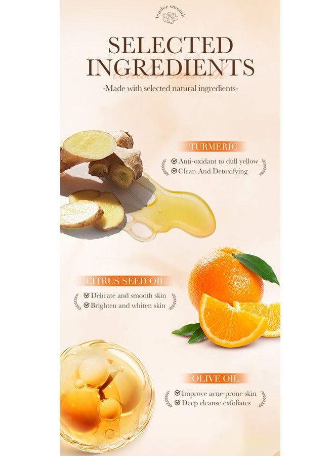 SADOER Turmeric Anti Oxygen Cleaning Matte for Cleaning the Body Beauty Exfoliating Body Scrub - Image 3