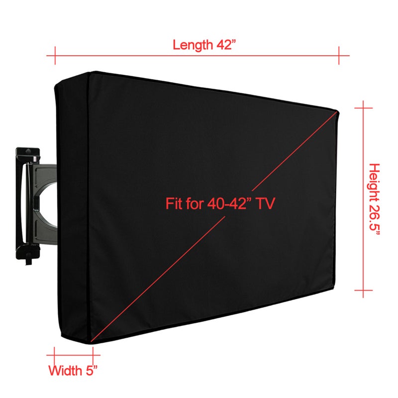 Outdoor TV Cover 40" - 42" Waterproof Television Protector Remote Control Pocket Bottom Cover for LED LCD Plasma Television Sets - Image 2