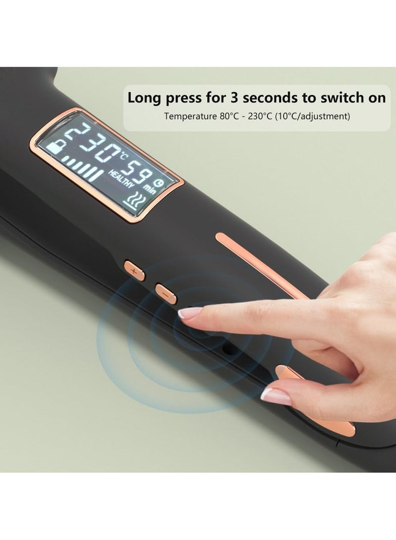 Professional Ceramic Hair Straightener and Curling Iron for Women 15-Temp Adjustable Wet/Dry Use Anti-Scald Design 220V Travel-Friendly Styler - Image 5
