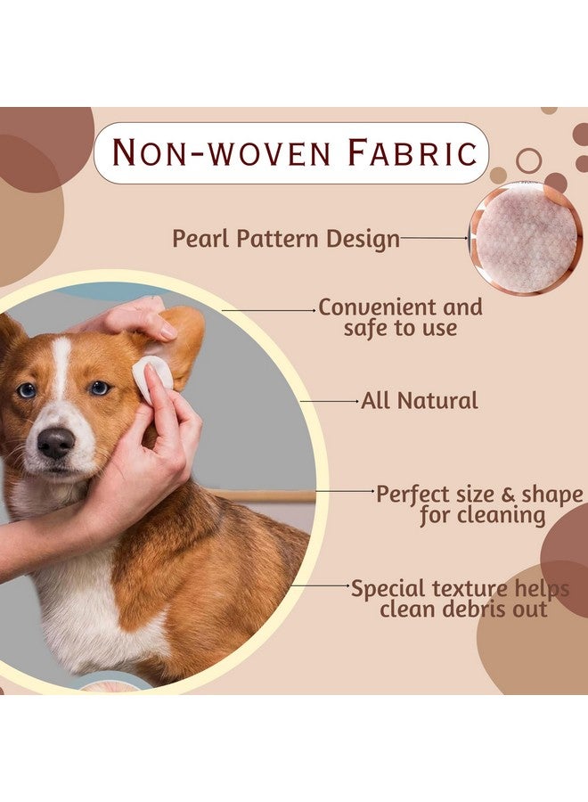 مناديل تنظيف الأذن المضادة للبكتيريا للحيوانات الأليفة، 150 قطعة للكلاب والقطط والحيوانات الصغيرة الأخرى | مناديل تنظيف الأذن اليومية مناسبة لتنظيف البقع وبقايا الأذن والشمع والرائحة والأوساخ - Image 3