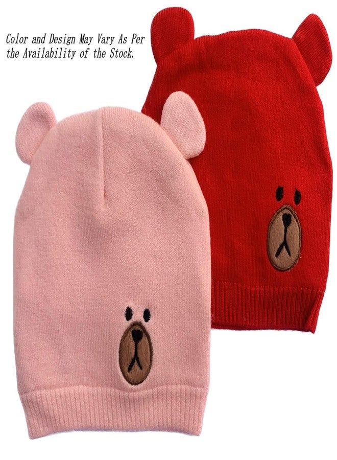 Wavva® Baby Woolen Winter Caps Set for Kids, CapsWarmer, Skull Caps Winter Protection, for Age 6 Months to 2 Years (Multi-Color) (2) - Image 3