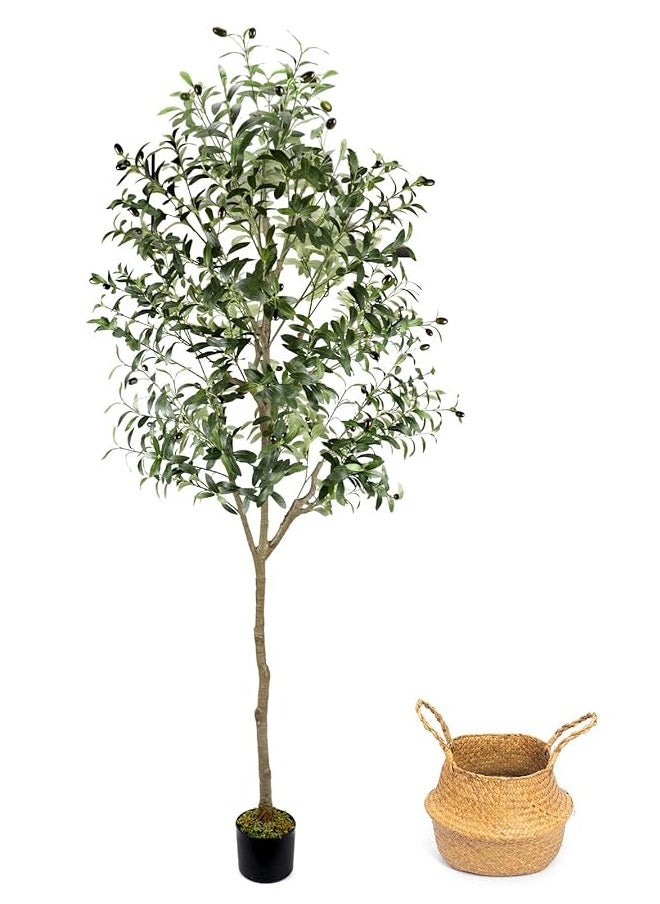 Generic Faux Olive Tree, 6FT (71in 180CM) Olive Tree Artificial Indoor, Tall Fake Tree, Large Fake Plant for Home Decor Indoor Living Room Housewarming Party Gift  - Image 2