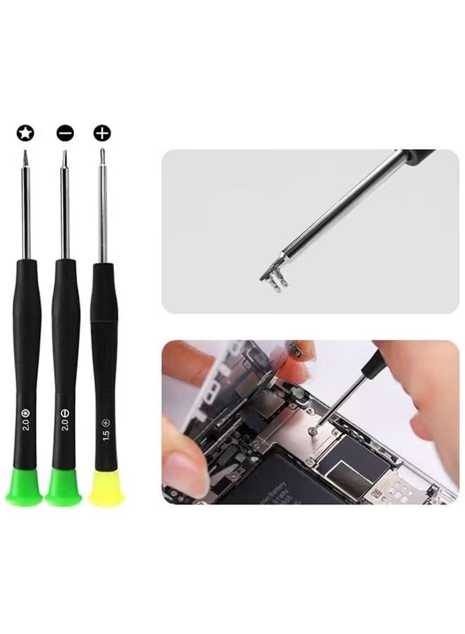 42-Piece electronic repair tools, magnetic screwdrivers, plastic spatulas, anti-static tweezers, for phones and laptops - Image 4