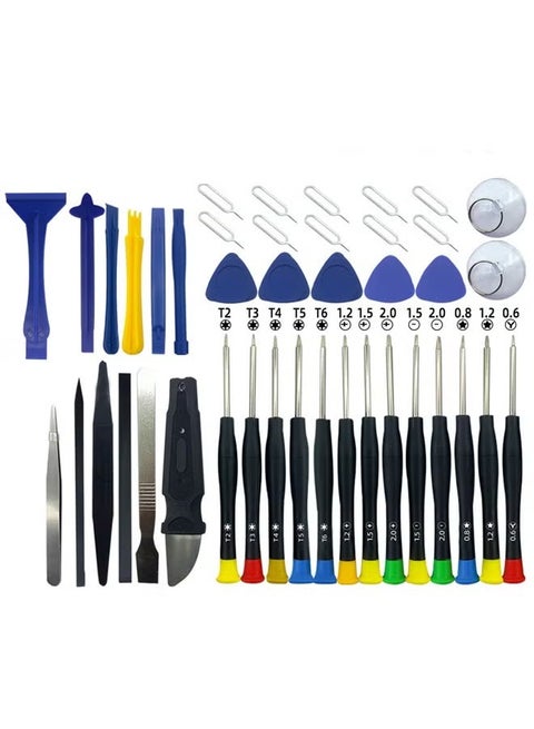 42-Piece electronic repair tools, magnetic screwdrivers, plastic spatulas, anti-static tweezers, for phones and laptops