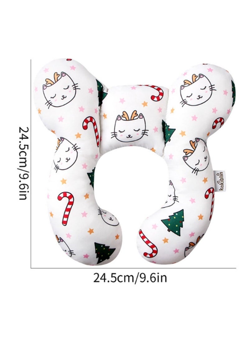 Jingke Baby Travel Pillow, Infant Head and Neck Support Pillow, for 0-2 Years Old Baby (Christmas Tree) - Image 2