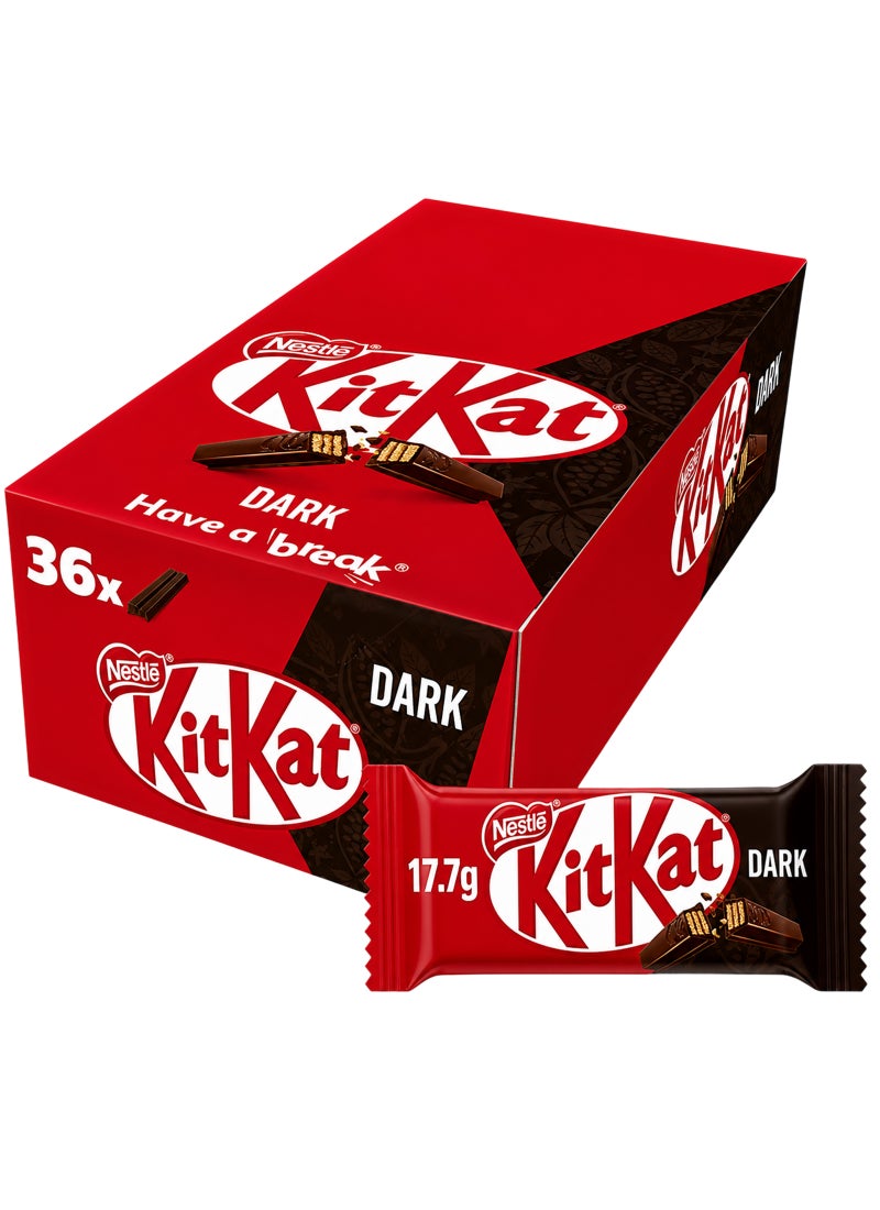 KitKat 2-Finger Dark Chocolate 17.7gm Pack Of 36 - Image 1