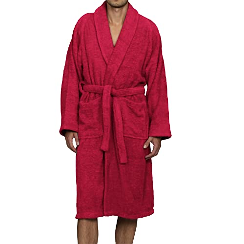 Superior Womens Bath Robe, Cranberry, Large US - Image 1