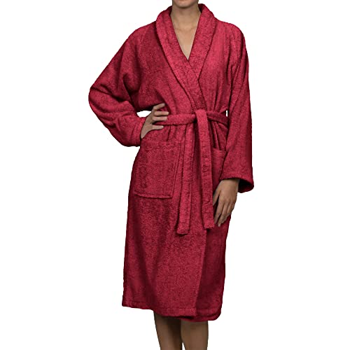 Superior Womens Bath Robe, Cranberry, Large US - Image 2