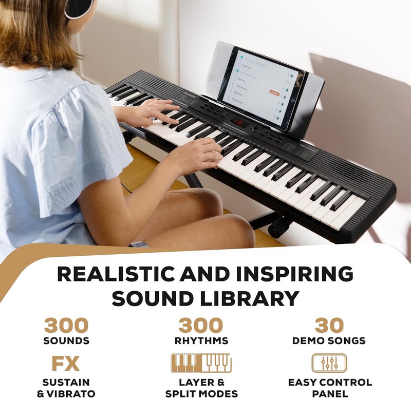 Alesis Melody 61 Portable Keyboard with Stand, Stool, Headphones, and Pedal - Image 5