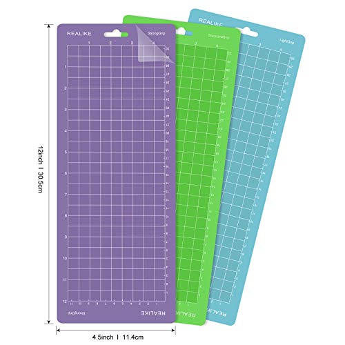 REALIKE Cutting Mat Compatible with Cricut Joy(4.5x12 inch,StandardGrip, LightGrip, StrongGrip 3Mats),Durable Adhesive Cutting mats for Joy Accessories - Image 2