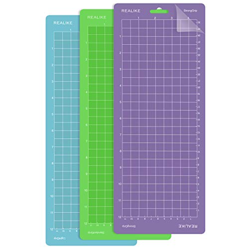 REALIKE Cutting Mat Compatible with Cricut Joy(4.5x12 inch,StandardGrip, LightGrip, StrongGrip 3Mats),Durable Adhesive Cutting mats for Joy Accessories - Image 1
