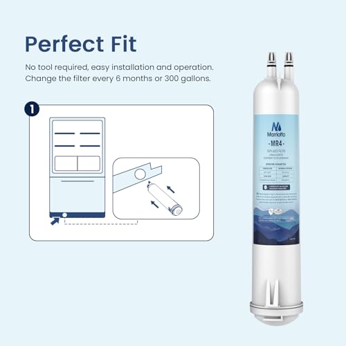 MARRIOTTO MRW4 Refrigerator Water Filter Compatible with EDR3RXD1, 4396841, 4396710, Filter 3, 46-9083,46-9030, 9030, 9083 Refrigerator Water Filter | 1 Pack - Image 4