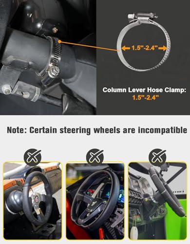 BystralX UTV Turn Signal Kit with 110dB Horn and License Plate Holder with Light, UTV ATV Blinker with Lever Column Switch Compatible with Polaris, Can-Am, Teryx, CFMOTO - Image 5