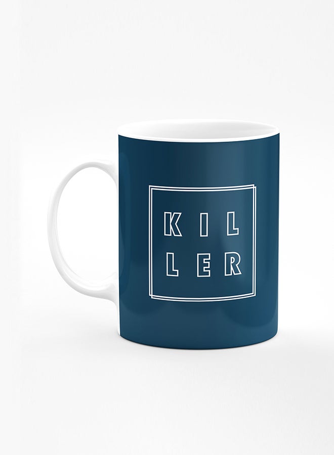 ستايلايزد كوب قهوة مطبوع مصمم بمقبض شديد التحمل 11 أونصة أكواب هدايا شخصية من السيراميك [آمن للاستخدام في الميكروويف ومقاوم للغسل في غسالة الصحون] - طباعة رخامية أسود - Image 1