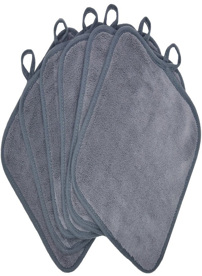 BloomSesame Makeup Remover Cloths for Face, Eye, Lips - Reusable Makeup Remover Pads Soft Microfiber Facial Cleansing Cloths 8 x 8 inch 6 Pack (Gray) - Image 1