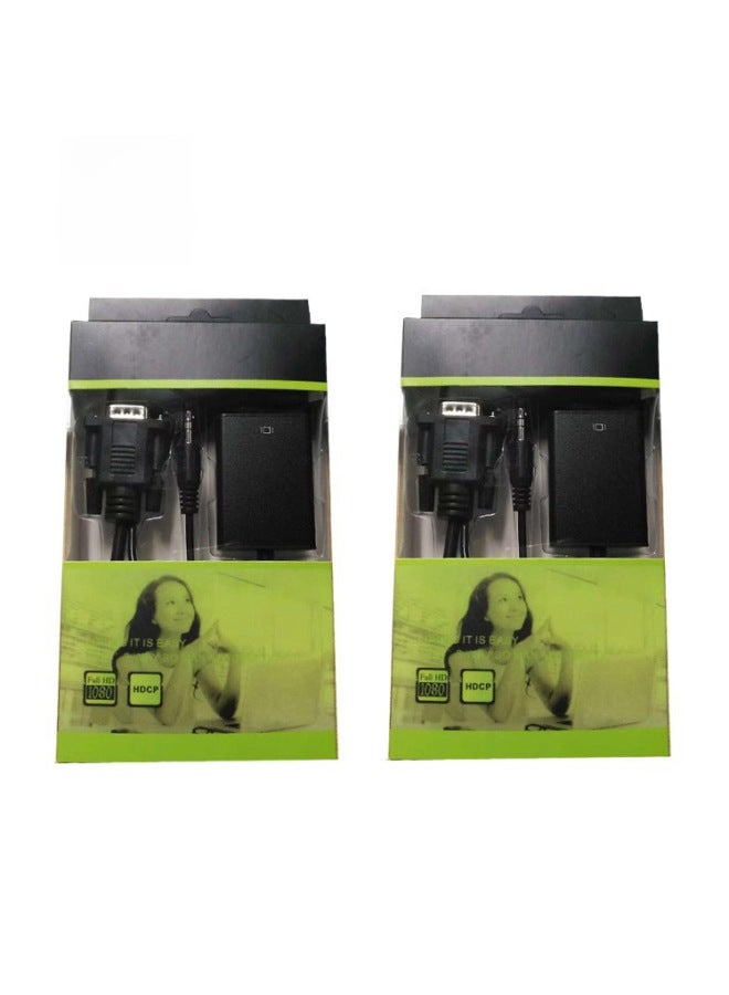 نيوترل محول VGA إلى HDMI - محول فيديو عالي الدقة من VGA إلى HDMI لتلفزيون الكمبيوتر وجهاز العرض مع الصوت - Image 1