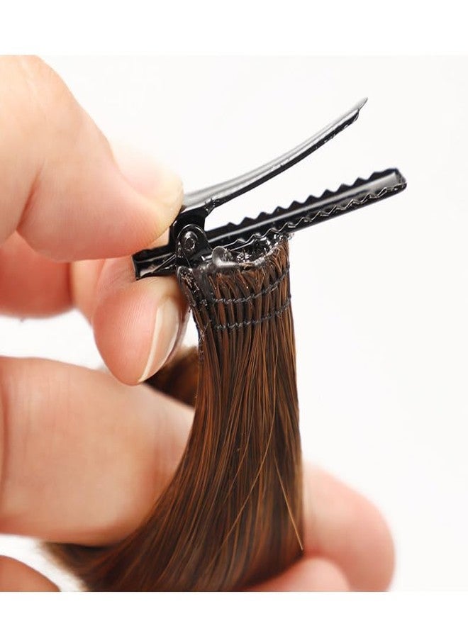 QUUPY 2Pcs Synthetic Hair Bun Hair Ring Donut Chignon Wig Small Hair Bun with Alligator Clip Updo Hairpieces Ponytail Hair Extensions for Women Girls(Natural Black) - Image 4