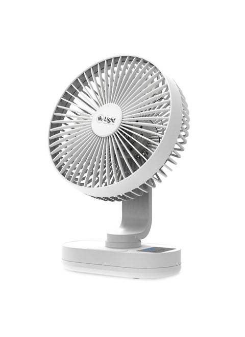 Rechargeable LED Fan, With Night Light, 9 Hours Working Time, 3 Blade, 3 Speed Settings, AC And DC Function, Adjustable Fan Head