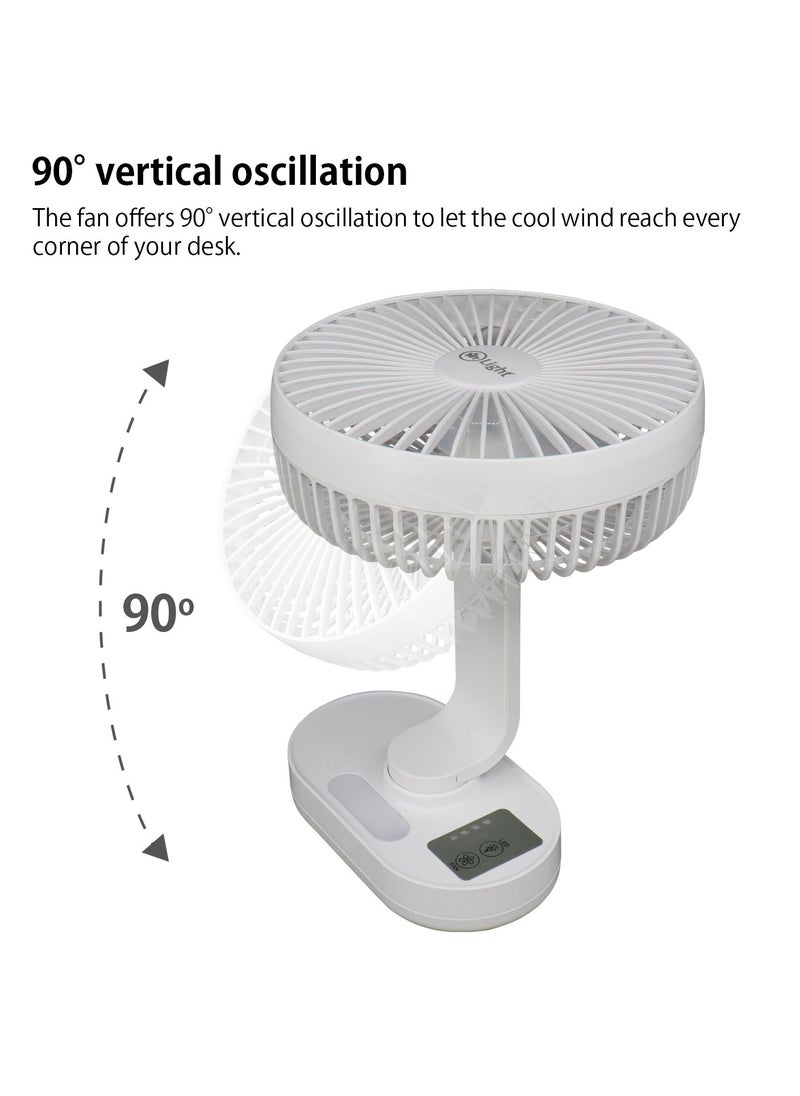 Mr. Light - Rechargeable LED Fan, With Night Light, 9 Hours Working Time, 3 Blade, 3 Speed Settings, AC And DC Function, Adjustable Fan Head - Image 1