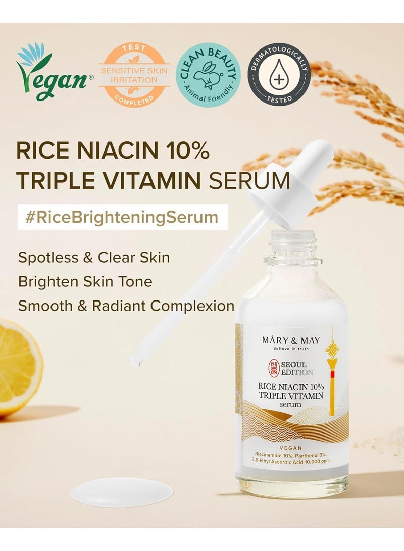 MARY & MAY Rice Niacin 10% Triple Vitamin Serum 80ml - Image 3