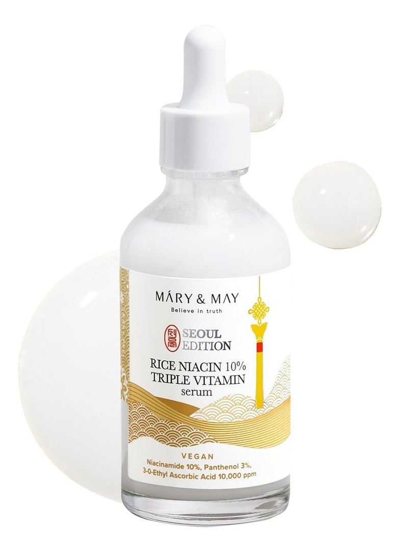 MARY & MAY Rice Niacin 10% Triple Vitamin Serum 80ml - Image 1